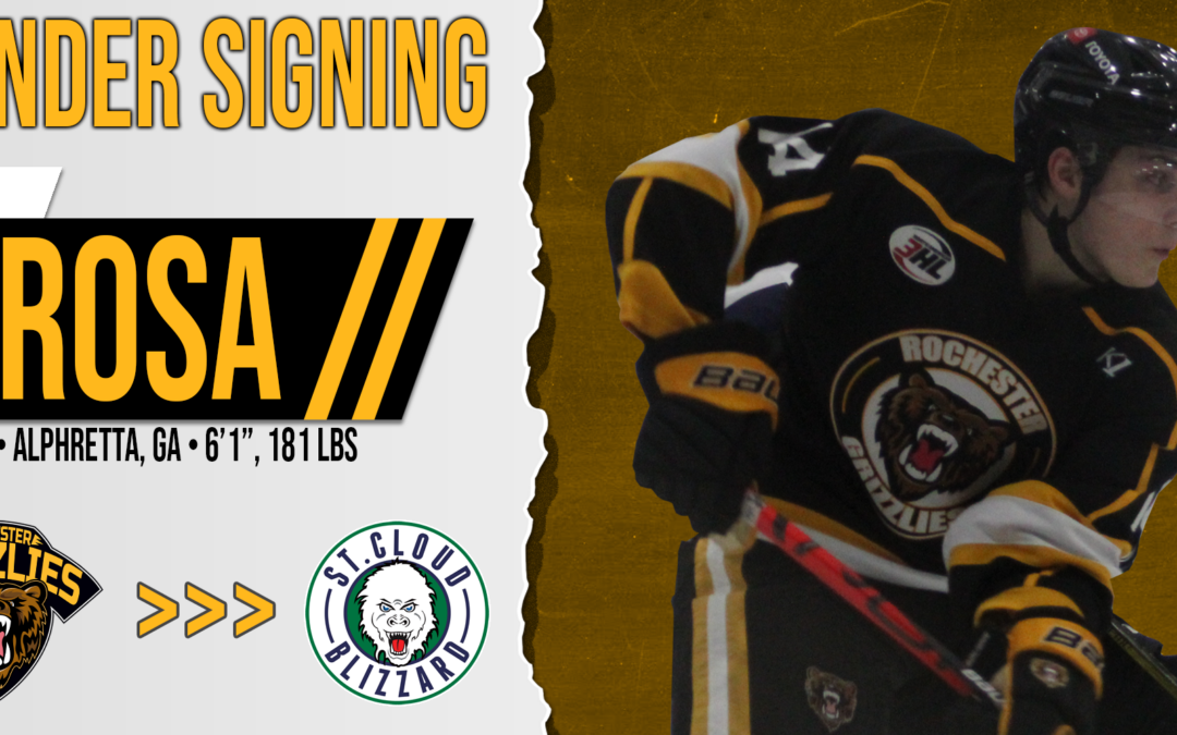 DeRosa Signs NAHL Tender with St. Cloud Blizzard