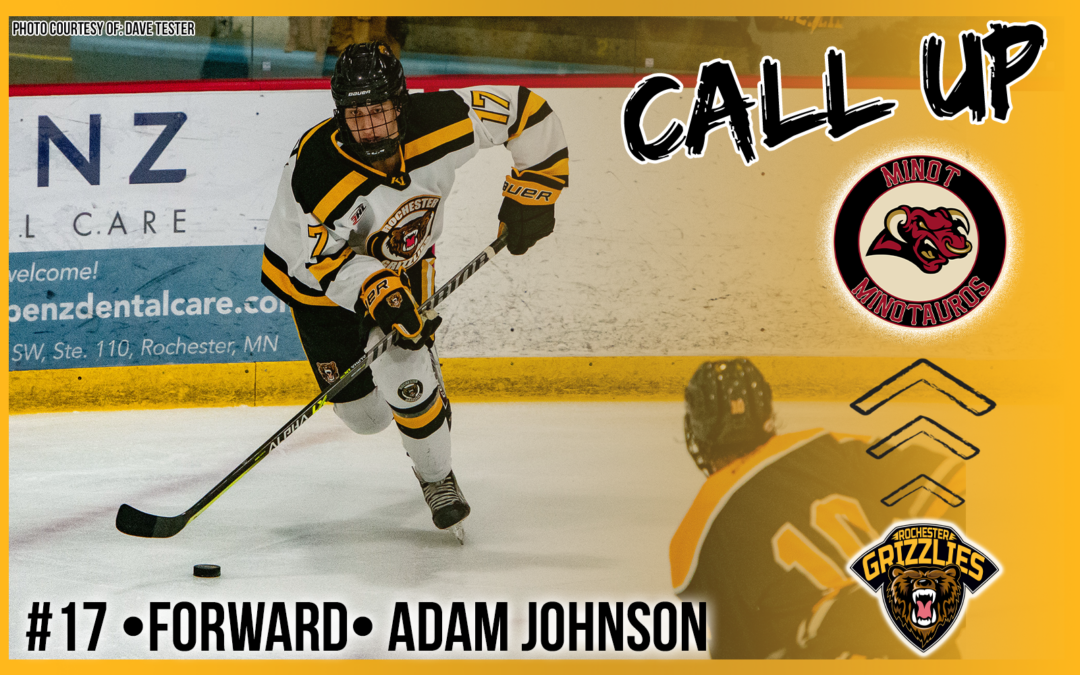 Adam Johnson Called Up to Minot of the NAHL