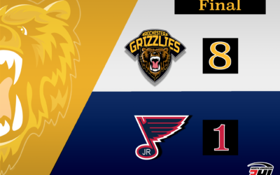 Johnson Leads Grizzlies Past Jr. Blues in Big 8-1 Win