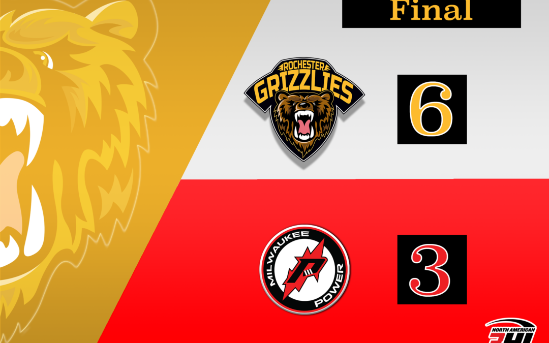Three-Goal Third Period Helps Grizzlies Sweep Power