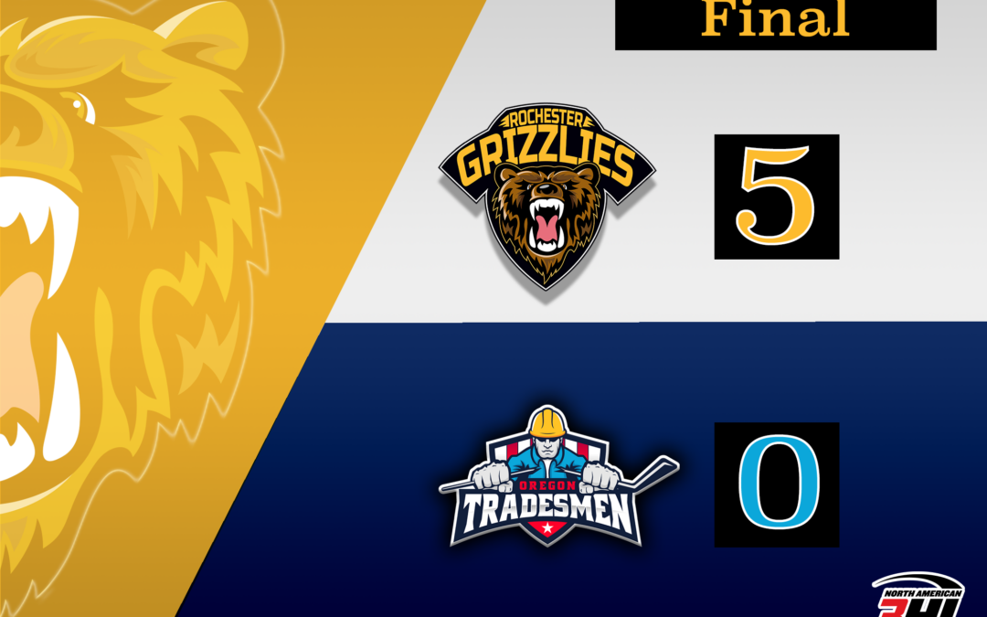 Grizzlies Dominate Tradesmen in Regular Season Finale, 5-0