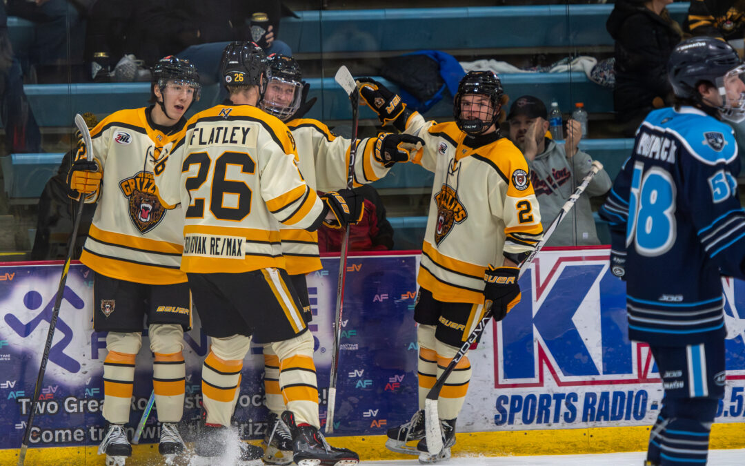 Steuck’s Natural Hat-Trick(4 Goals) Powers Grizzlies Past Mustangs