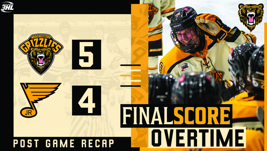 Grizzlies Complete Comeback after 0-3 First Period Start