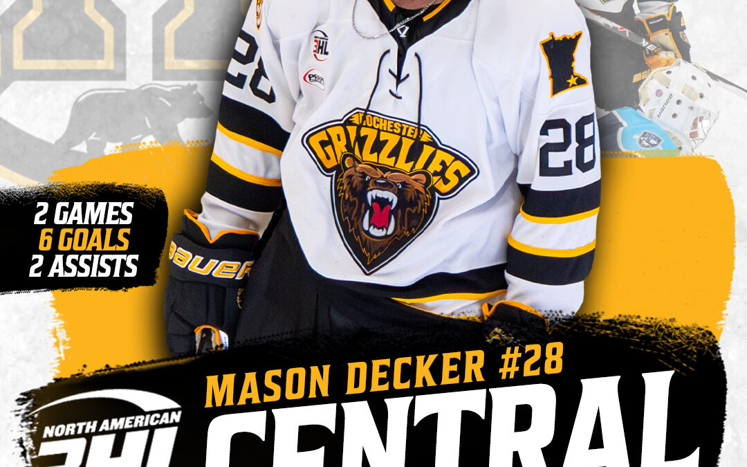 WEEK 2: Central Division Star of the Week: Mason Decker