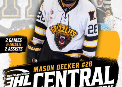WEEK 2: Central Division Star of the Week: Mason Decker