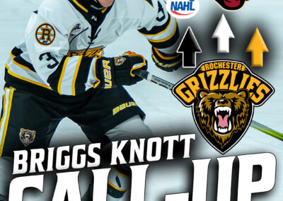 Grizzlies Forward Briggs Knott Called Up to Minot Minotauros