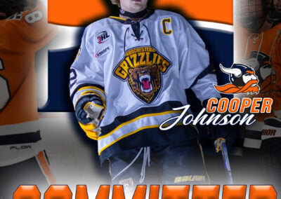 Grizzlies Captain, Cooper Johnson, Commits to ACHA DI; Midland University