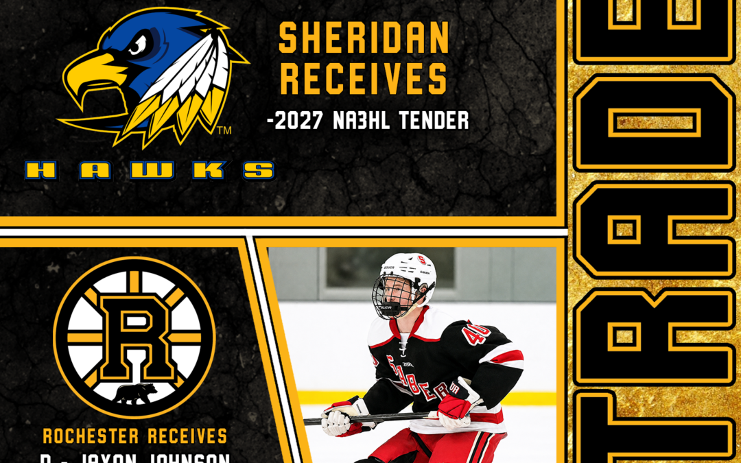 Rochester acquires Jaxon Johnson from Sheridan